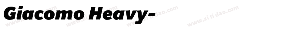 Giacomo Heavy字体转换